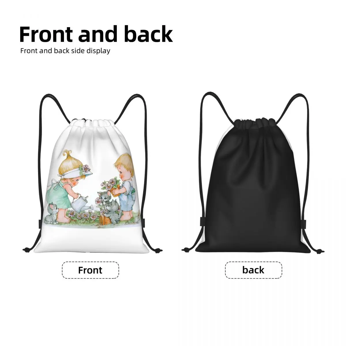 Custom Sarah Kay Painting Artist Drawstring Backpack Women Men Sport Gym Sackpack Portable Children's Painter Training Bag Sack