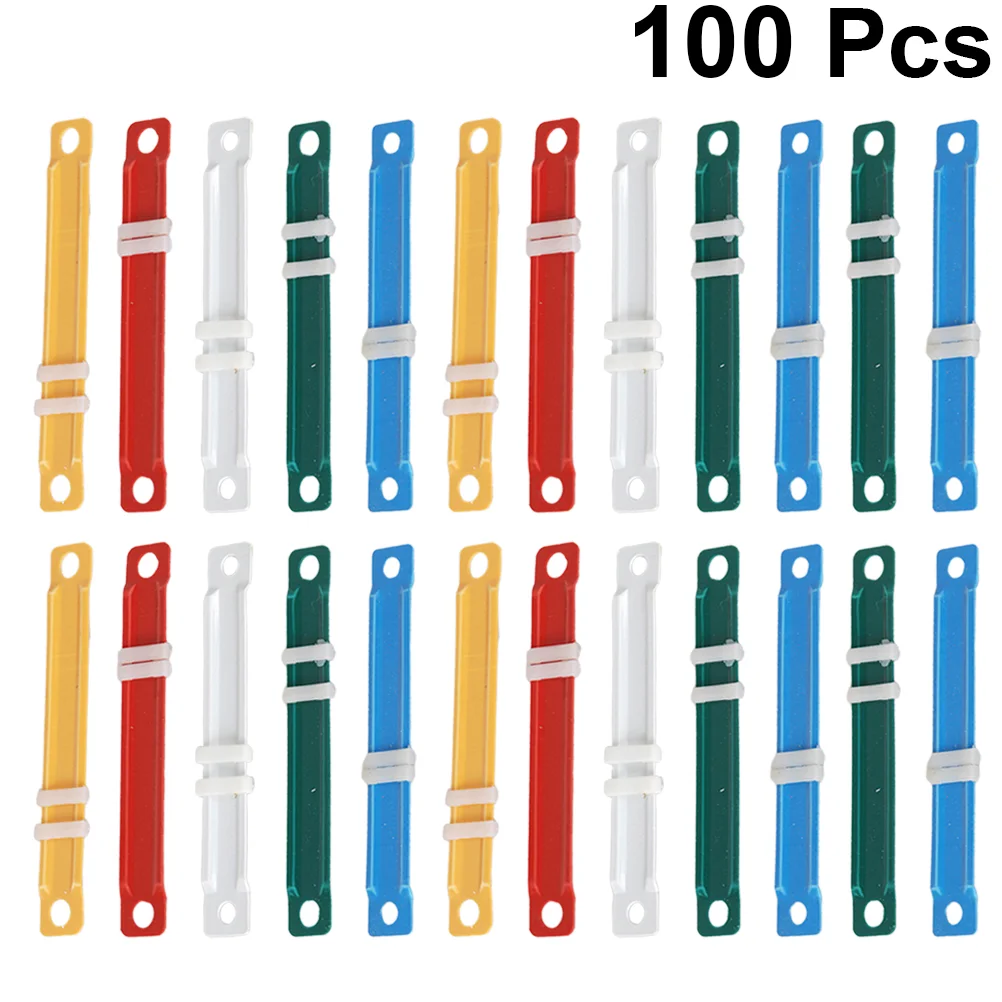 100pcs Plastic Binding Clips Loose leaf Paper Fasteners File Folders Notebook Office Stationery Storage Supplies