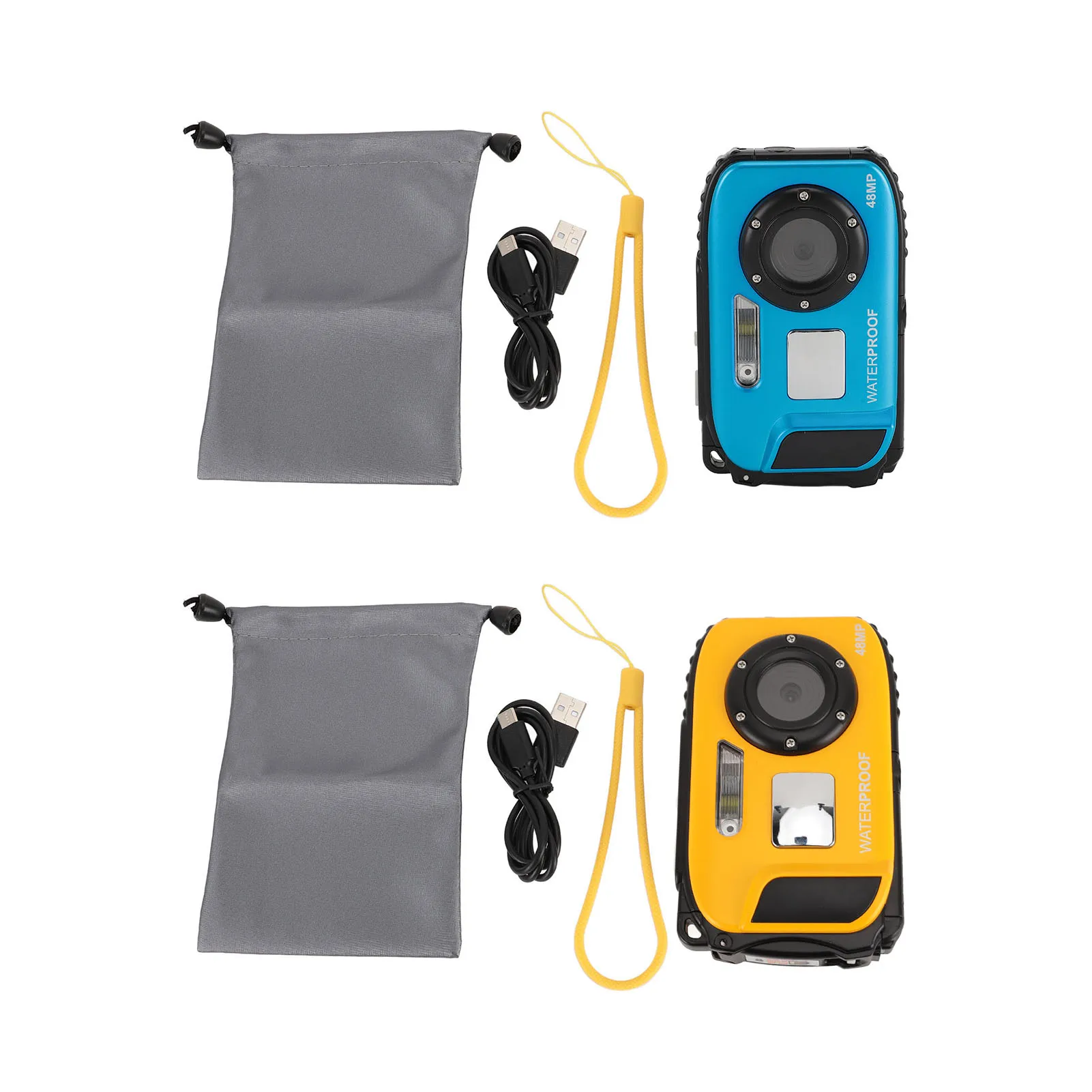 

Водонепроницаемая камера с распознаванием лиц, защитой от сотрясений, автофокусом, подводная камера 1080P 48MP с картой памяти 32 ГБ для дайвинга