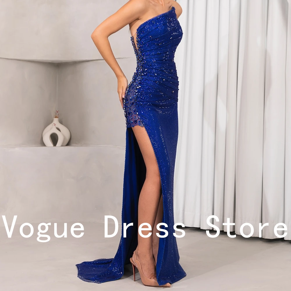 تخصيص رائعة كريستال الاجتياح قطار الجانب الشق مساء اللباس حساسة مستقيم الطابق طول حمالة أكمام P