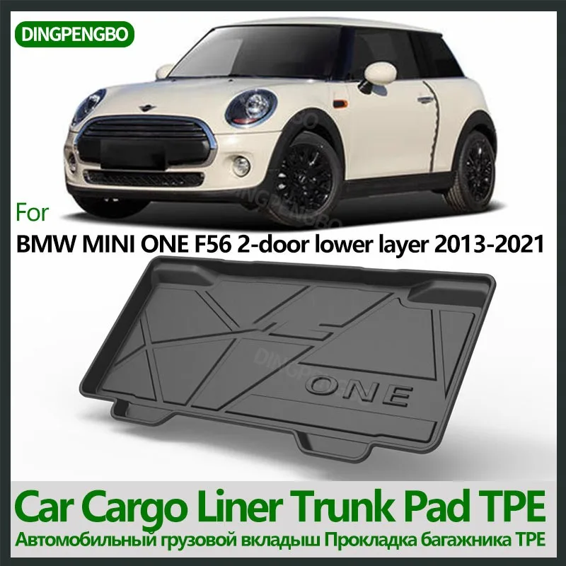 

For BMW MINI ONE F56 2-door Lower Layer MINI Cooper 4-door Upper Level Trunk Mats Pad TPE Cargo Liner Rear Car Accessories