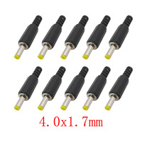 10Pcs/lot 4.0mm x 1.7mm DC Power Male Plug Solder Type Wire Connector 4.0x1.7mm DC Plugs Jack Adapter For DIY Projects Repair
