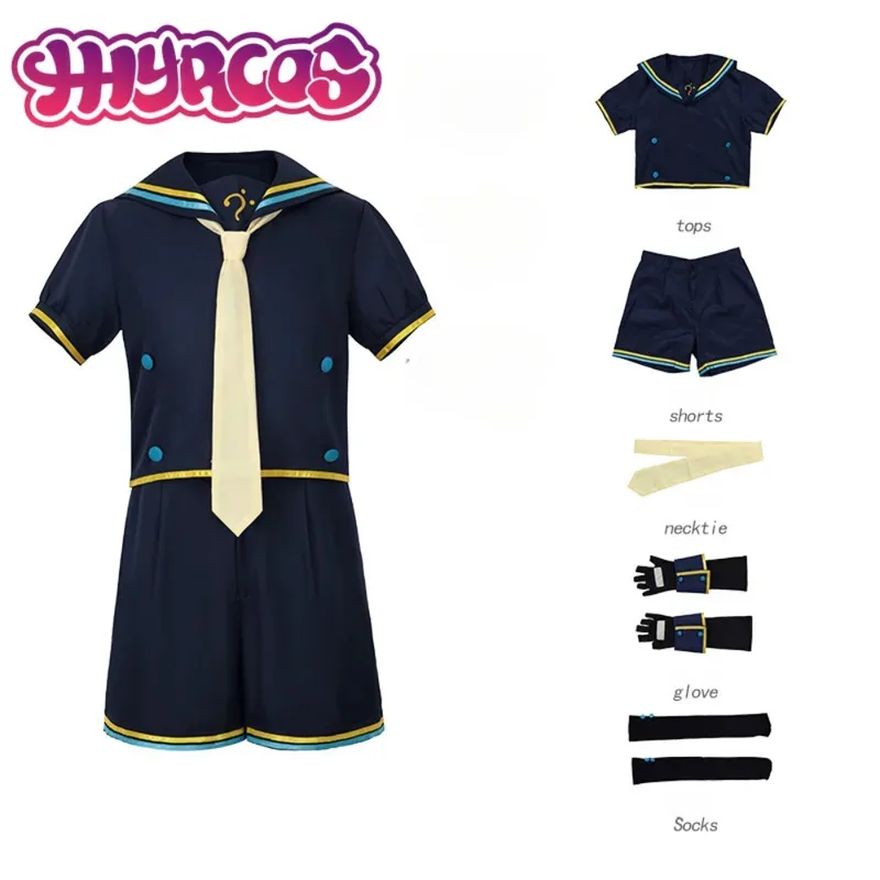 

VOCALOIDss Костюмы для косплея Len Cos Sailor Хэллоуин для женщин и мужчин Киркий костюм Одежда Аниме Рин Униформа Настроить Partyx,5;d'2.y;