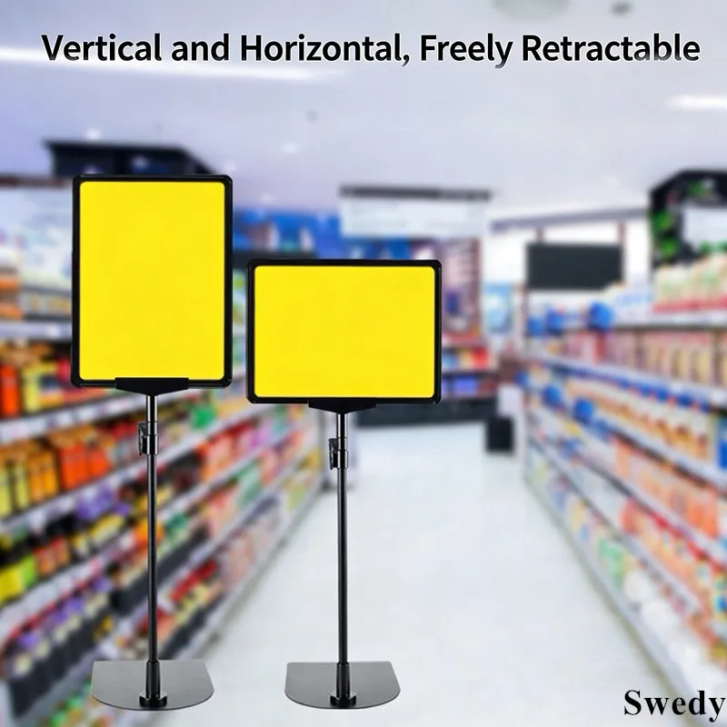 3 Pieces A4 Adjustable Poster Stand Sign Holder Vertical & Horizontal Dual Use Table Billboard Stand Advertising Display Rack