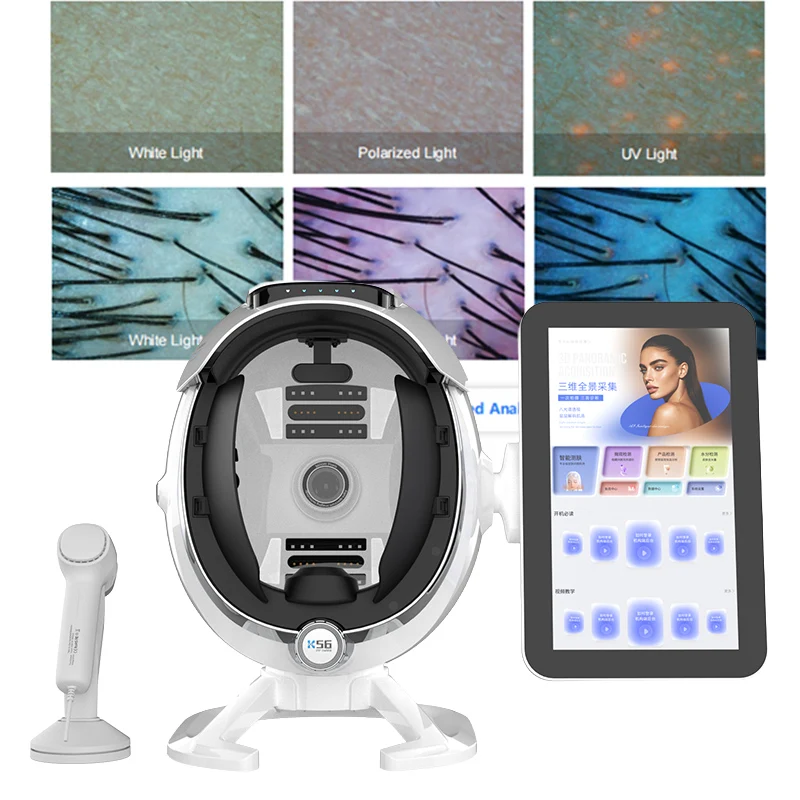 K56 Smart AI Skin Scalp Detector Aesthetic Equipment Wifi Lan Network Supported Microscopic Imaging Device For Commercial Salons