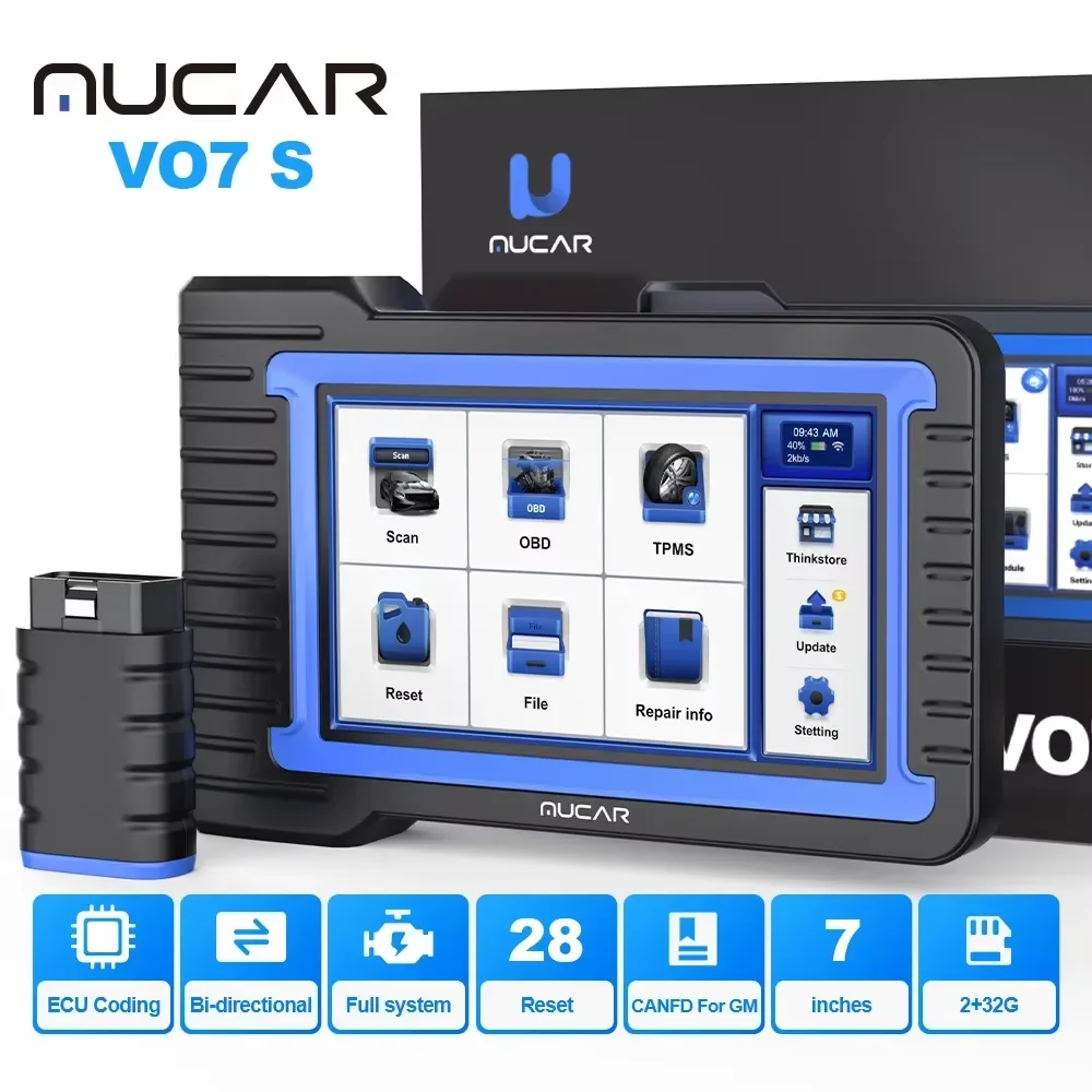 Mucar Vo6/Vo7 Professionele Auto Diagnostische Tools Alle Systeem Auto Obd2 Scanner Obd Auto Diagnose Ecu Codering Actieve Test