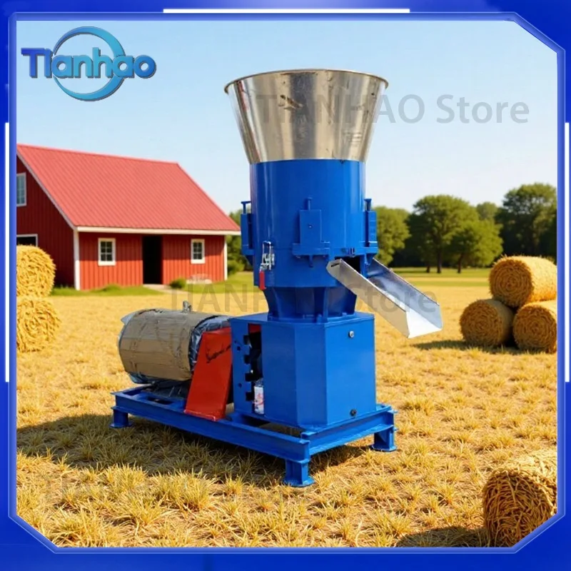 Feed Pellet Machine for Soybean Meal and Wheat Bran for Livestock and Poultry Farming and Aquaculture Feed Pelletizer for