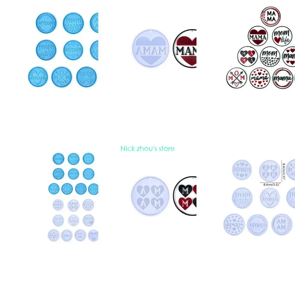 

E15E круговая форма из силиконовой смолы, форма для литья эпоксидной смолы ко Дню матери для поделок, поделок, изготовления
