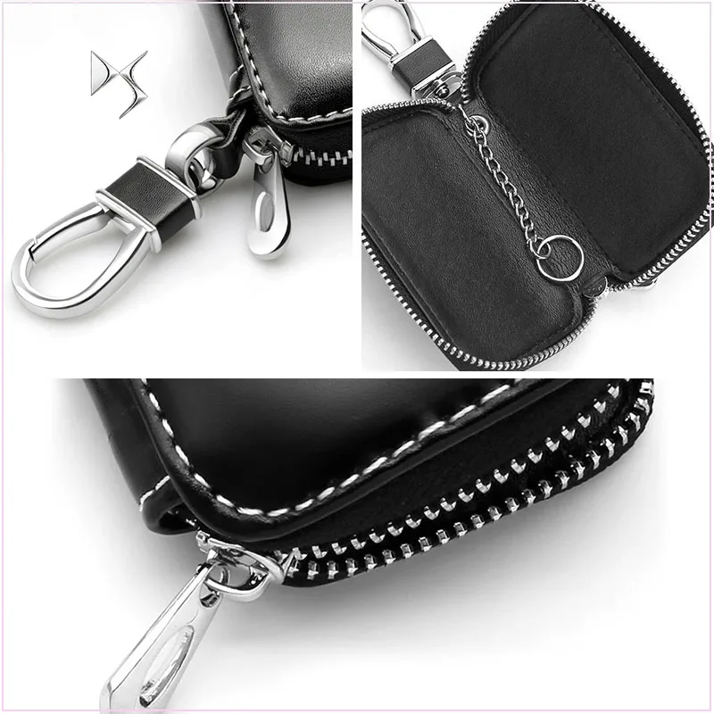 Leather Key Wallet Car Key Bag Multi Function Key Case for Citroen DS C1 C2 C3 C5 C6 C8 C4L DS6 DS3 DS4 DS5LS C4 Car Stickers - view 6