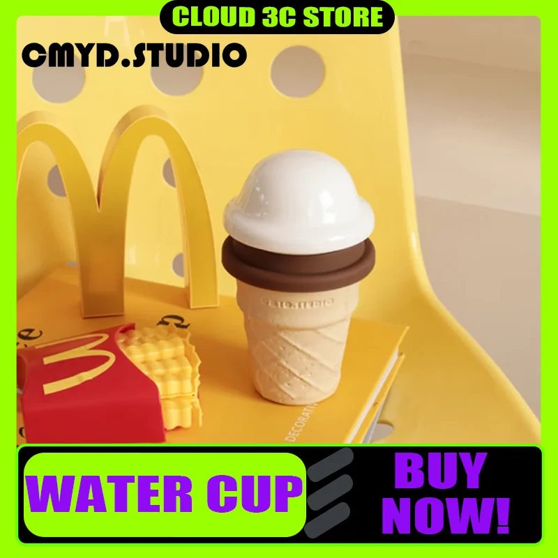 

CMYD Studio Original Design Creative Ice Cream Cone Coffee Cup Ceramic Covered Water Cup Casual Cup Couple Gift