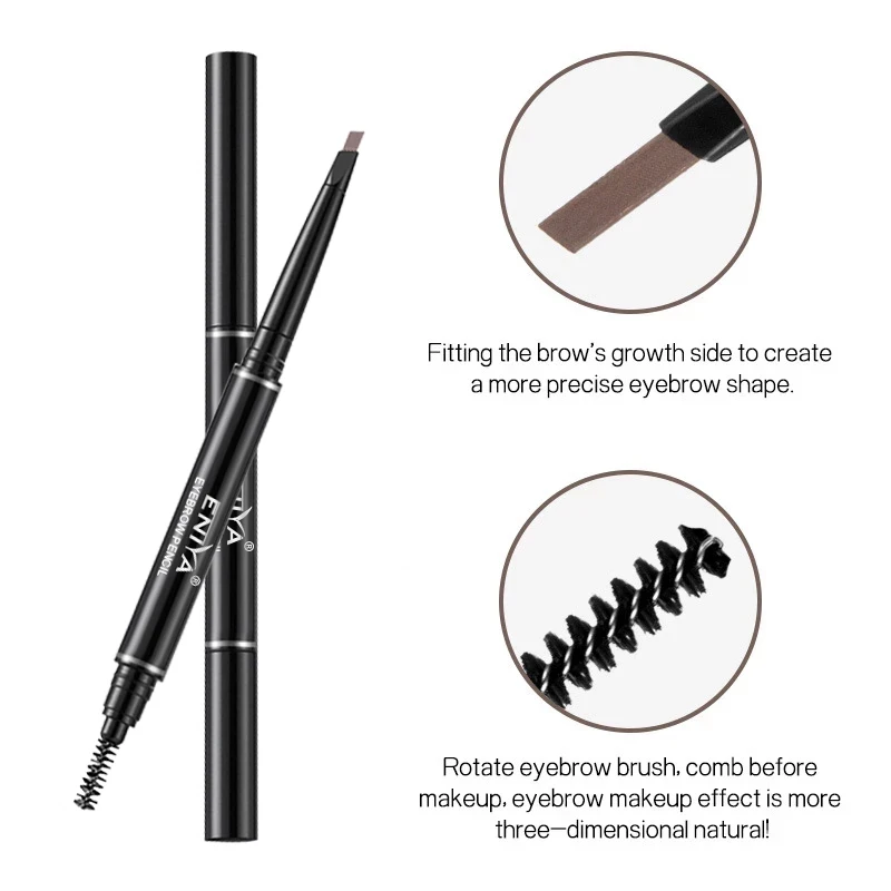 2 Colors Eyebrow Cosmetics Pencil Waterproof Double-headed Brow Pen Natural Long Lasting Makeup Paint Eyebrow Pencil