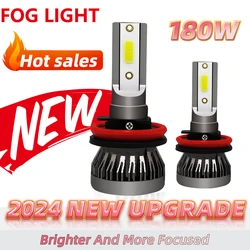 2PCS 1:1 Size Fog Light H11 H8 H9 H16(JP) Car Running Lights 180W High Brigh H10 9140 9145 LED Car Bulbs 9005 9006 H1 H7 20000LM