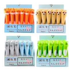 Korean Fancy Cute Fidget Pens Squishy Kawaii Gel Pen Soft Stress Relief Toys Journal Stationery Cool School Office Supply Thing