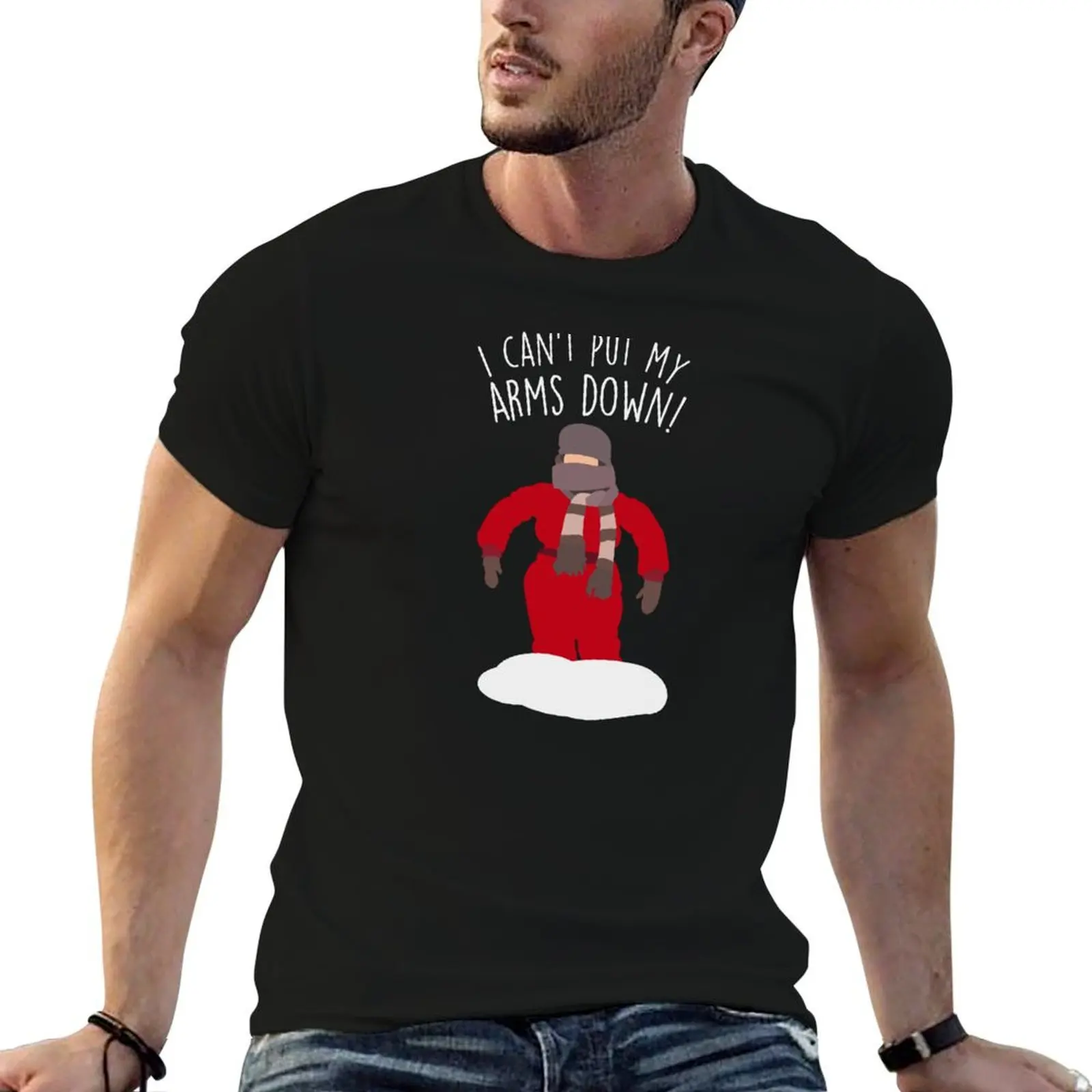 Randy I Can't Put My Arms Down! Hydro Sticker Funny Christmas Decal T-Shirt vintage anime stuff mens t shirt graphic