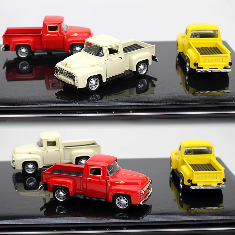 

1:32 Retro Pickup truck Mini Model Diecast Alloy Finger Car Pull Back Toy Metal Collection gifts Ornaments for boys