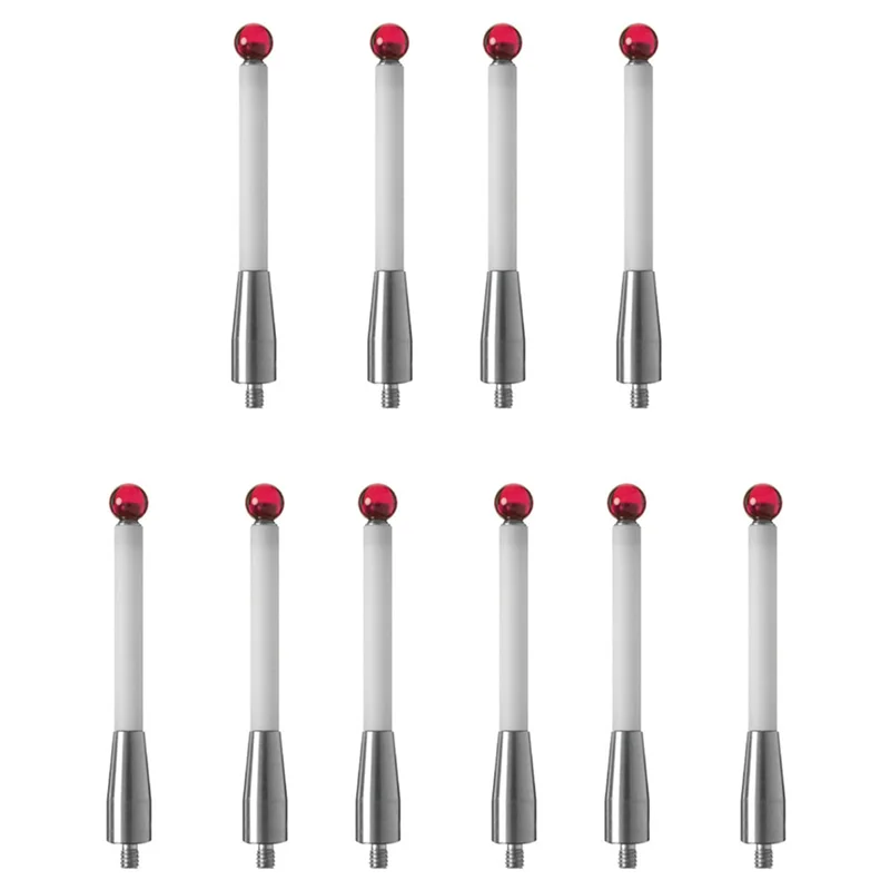 

ABRS-10Pcs CMM Probe Stylus 6Mm Ball Tip CMM Contact Probes Shafts Probe Testing Accessories For Renishaw A-5000-3709