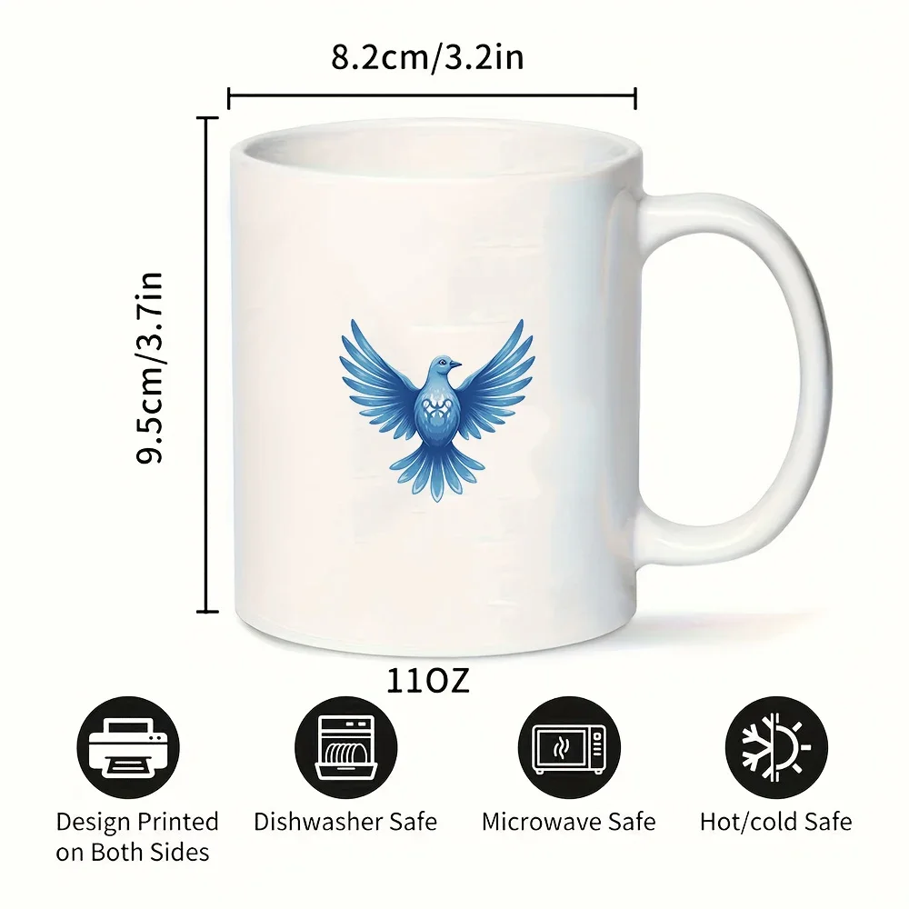 11オンス漫画ブルーピジョンマグ子供用保温ドリンクカップクリスマスホームオフィスギフトカップ