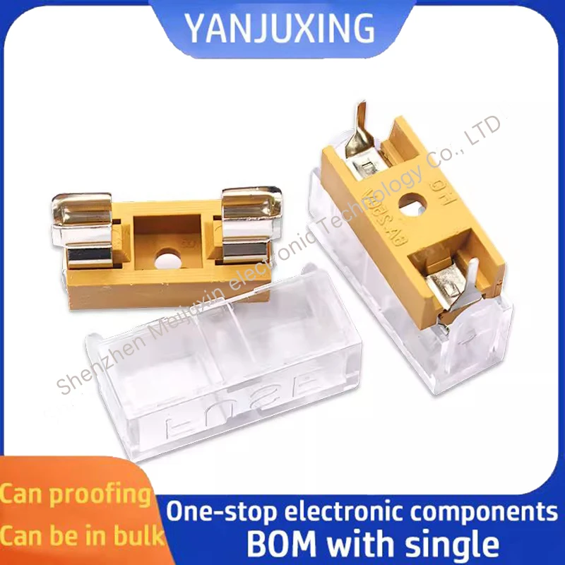 5pcs/lot 5*20 fuse holder with transparent cover fuse box High quality fuse holder