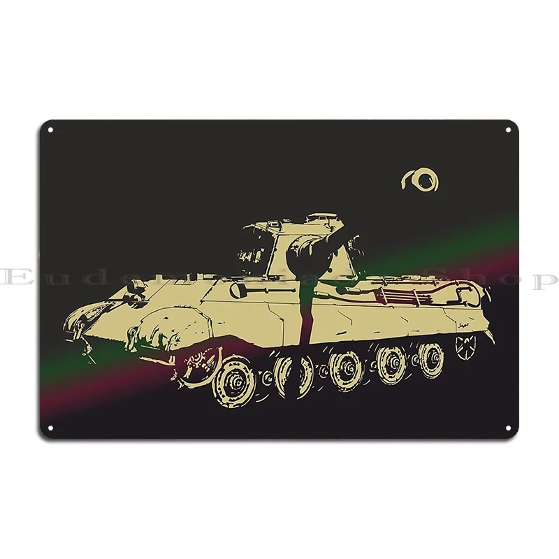 The Incomparable German Tiger Ii Tank Metal Sign Mural Funny Personalized Decoration Decoration Tin Sign Poster