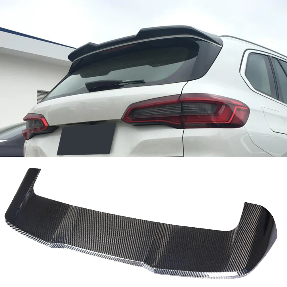 For X5 G05 Rear Roof Wing Spoiler For BMW X5 G05 M Sport 2019 2020 Carbon Fiber Car Rear Trunk Roof Boot Lip Wing Spoiler