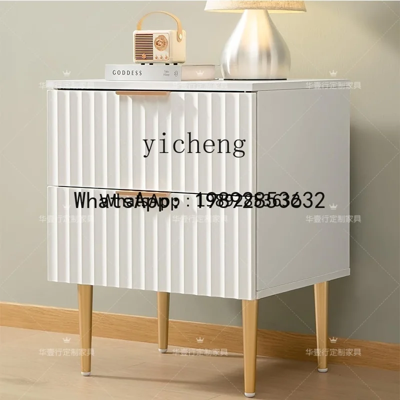 

GZ1 American light luxury solid wood bedside table French living room locker bedroom storage bedside table