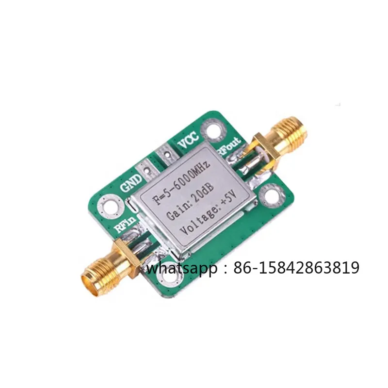 Ultra-Wideband RF Power Amplifier, 20dB Gain, 100mW, Shielded Case
