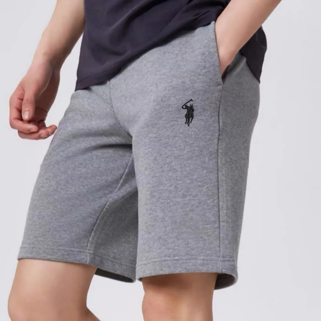100%pure cotton high-end brand men's shorts summer fashion pony embroidery Paul breathable casual pants beach pants sports pants