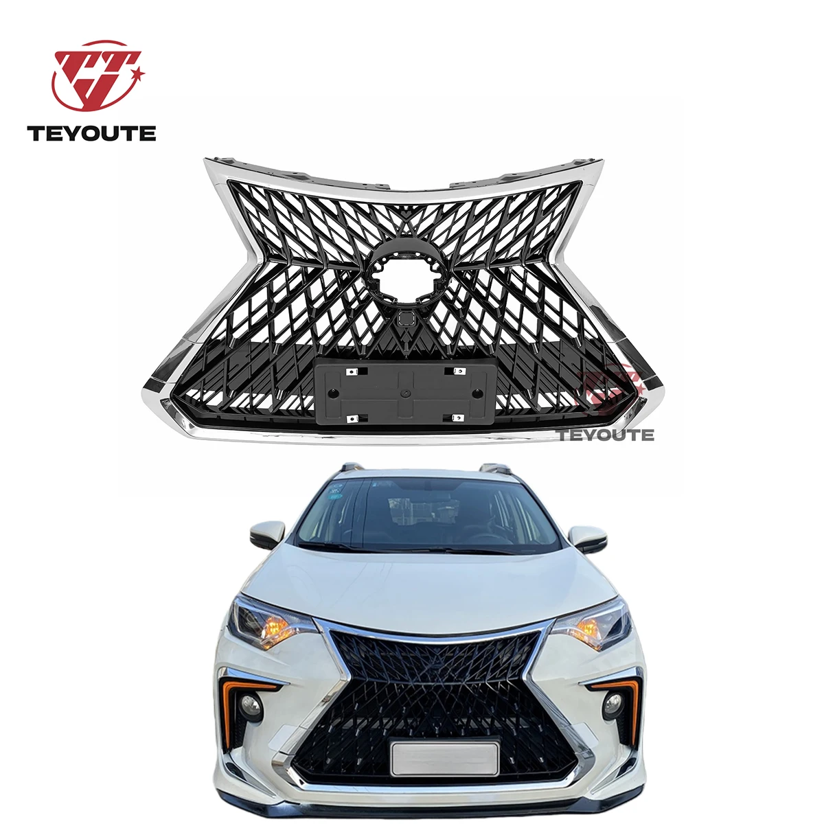 Exterior 2016 2017 2018 2019 Front Bumper Body Kits Grille Accessories For Rav4