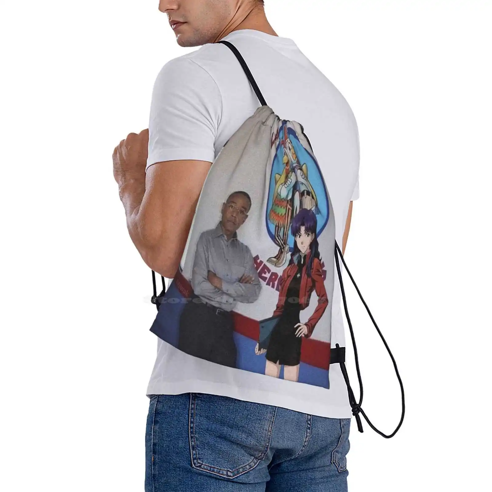 Gus And Misato Hot Sale Schoolbag Backpack Fashion Bags Better Call Saul Gus Fring Walter White Saul Goodman Anime Memes Film image 6