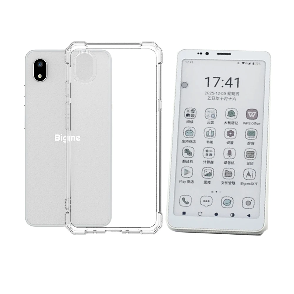 スリムソフト TPU バックカバー Bigme Hibreak S ケース用 クリア 5.84 インチ電子ブック耐衝撃保護シェル 4 つの耐衝撃エアバッグ付き