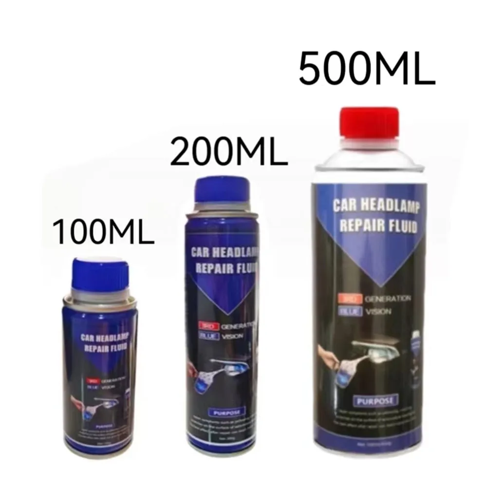 Headlight Refurbish Repair Fluid 500ML Liquid Polymer Car Headlamp Chemical Polishing Cleaning 200ml 100ml Repair Fluid