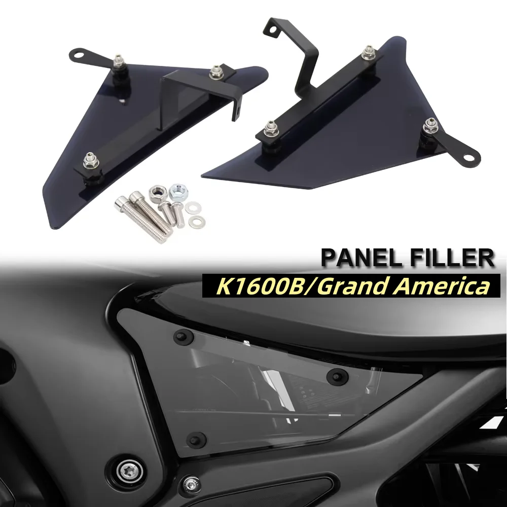 

Motorcycle Left Right Fill Panels Cover Fairing Cowl ABS Plastic Plates Tank Trim For BMW K1600B K1600 Grand America