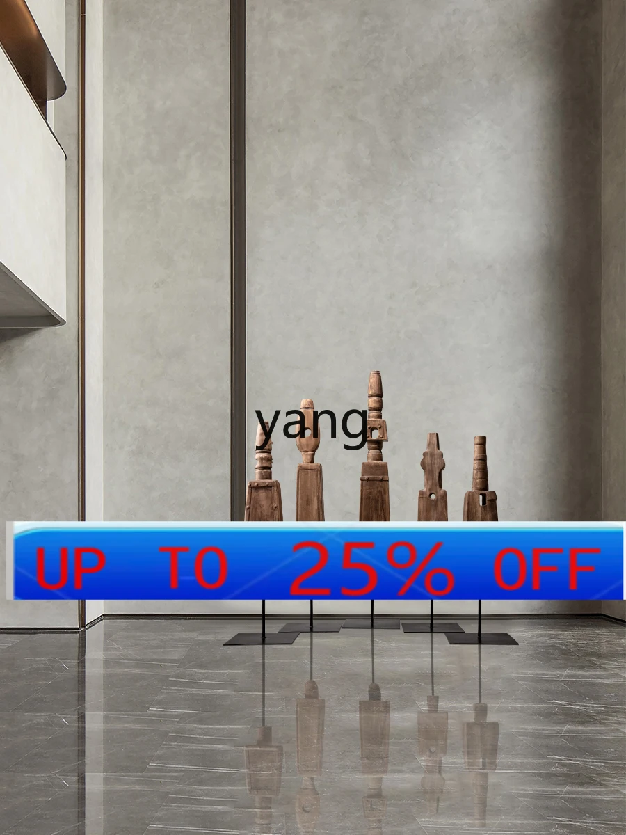 

LMM Wooden Sculpture Art Hotel Lobby Model Room Entrance Floor Ornaments Decoration