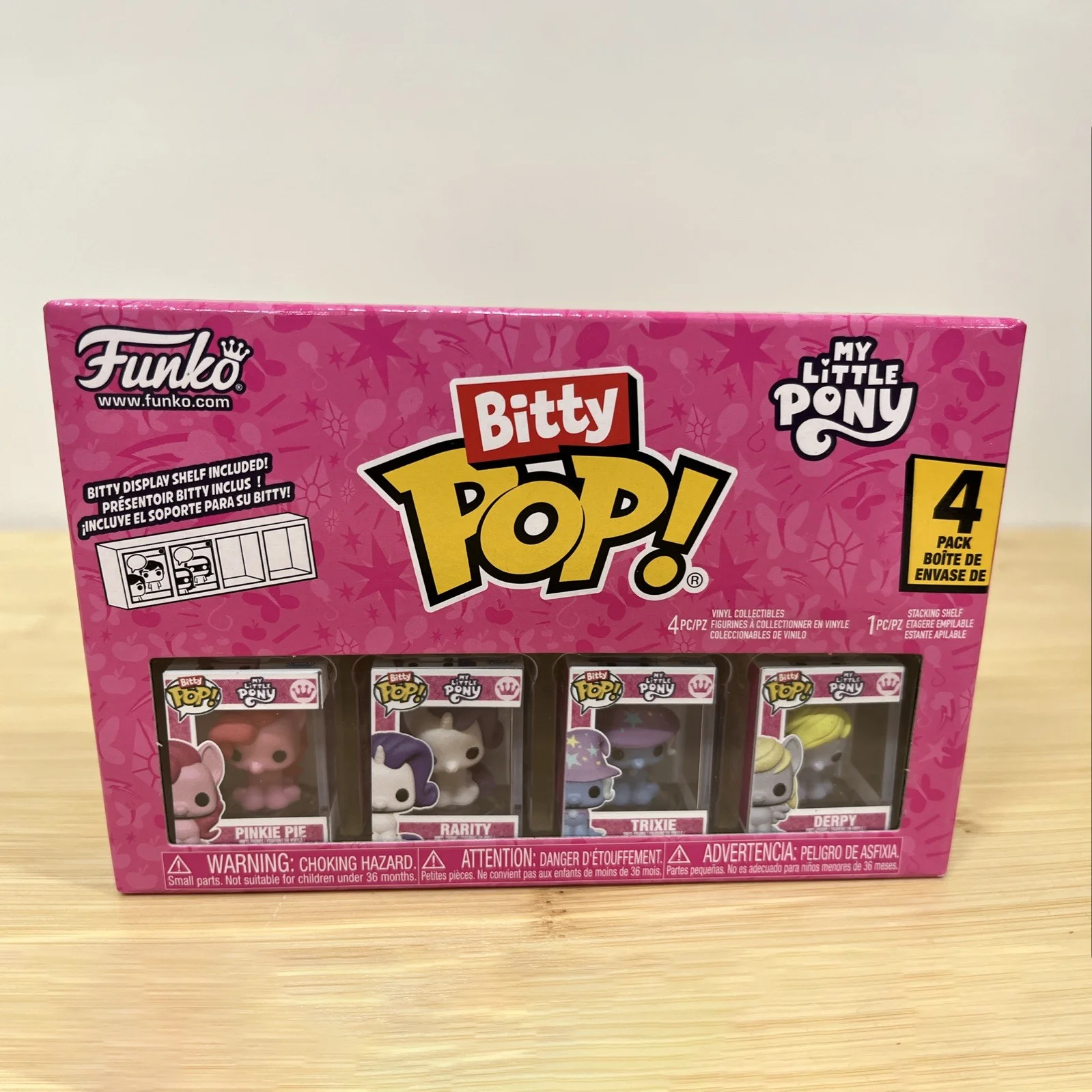 My Little Pony Bitty Pop! Paquete de 4 Figuras Oficiales de Funko, Serie Twilight Sparkle y Fluttershy, Mini Estatuas de Juguete para Regalo