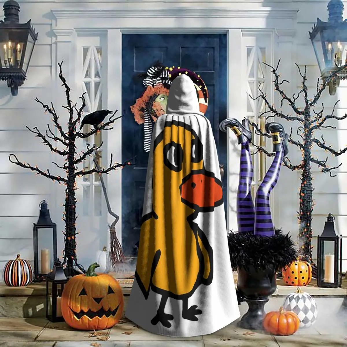 Got Any Grapes - The Duck Song Long Hooded Cloak Witch Medieval Costume Cosplay Cape HalloweenVampire Adult Unisex view 5