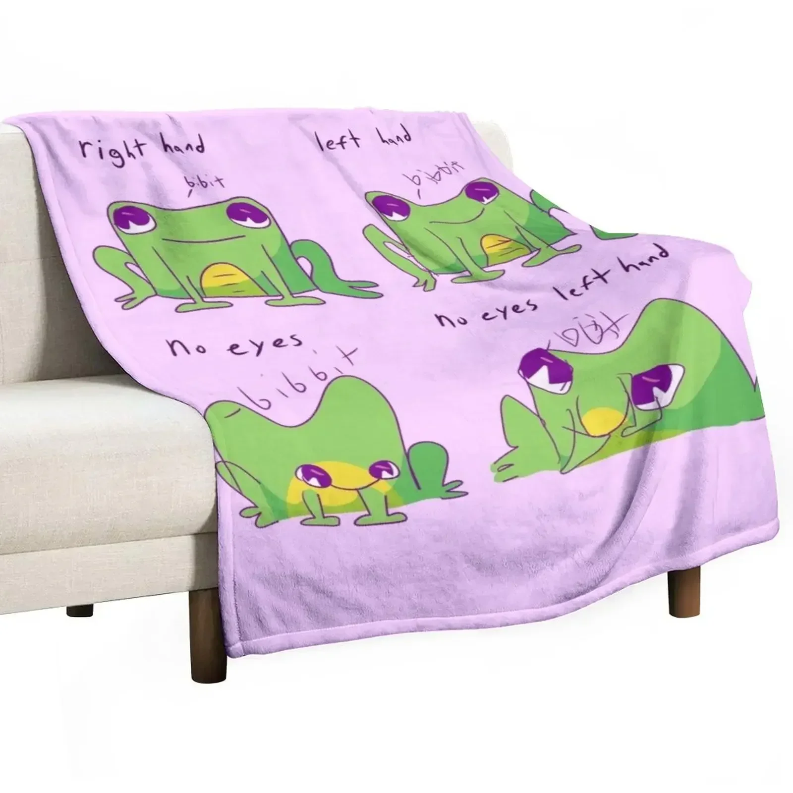 right hand left hand frogs Throw Blanket Cute Camping Blankets