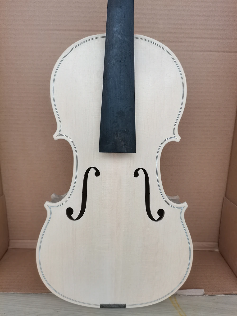 Birdeye Maple white embryo violin unfinished white maple wood violin 4/4 3/4 solid wood DIY white violin Accessories with ebony