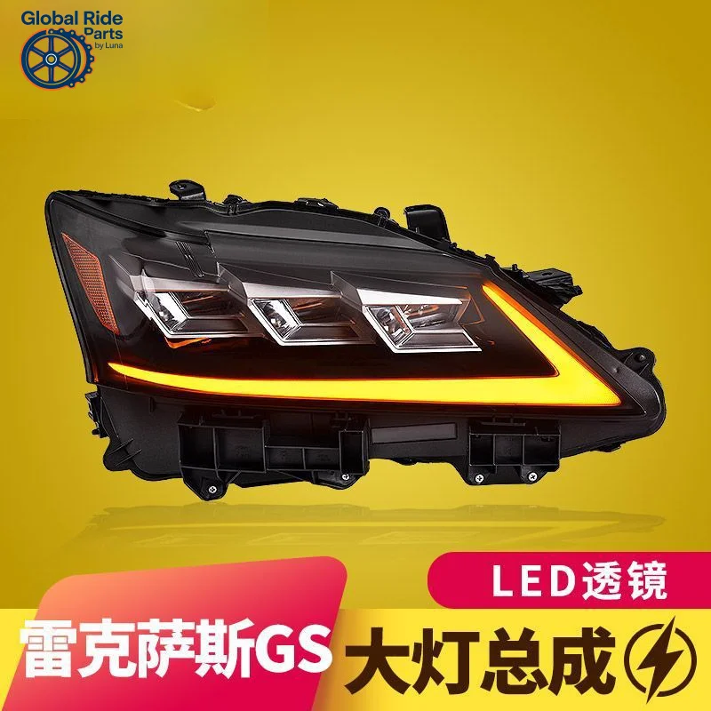 

Подходит для 12-14 Lexus GS в сборе, модифицированные дневные ходовые огни, плавный указатель поворота, светодиодная матричная фара