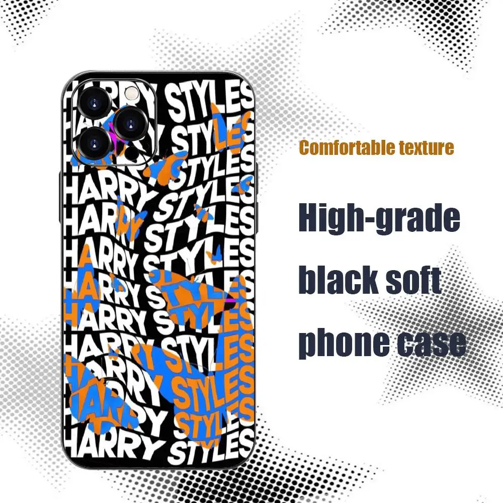 Harry Styles Phone Case For iPhone 18 17 16 15 14 13 X XR XS 8 Plus Mini Pro Max Soft black Shockproof Cover
