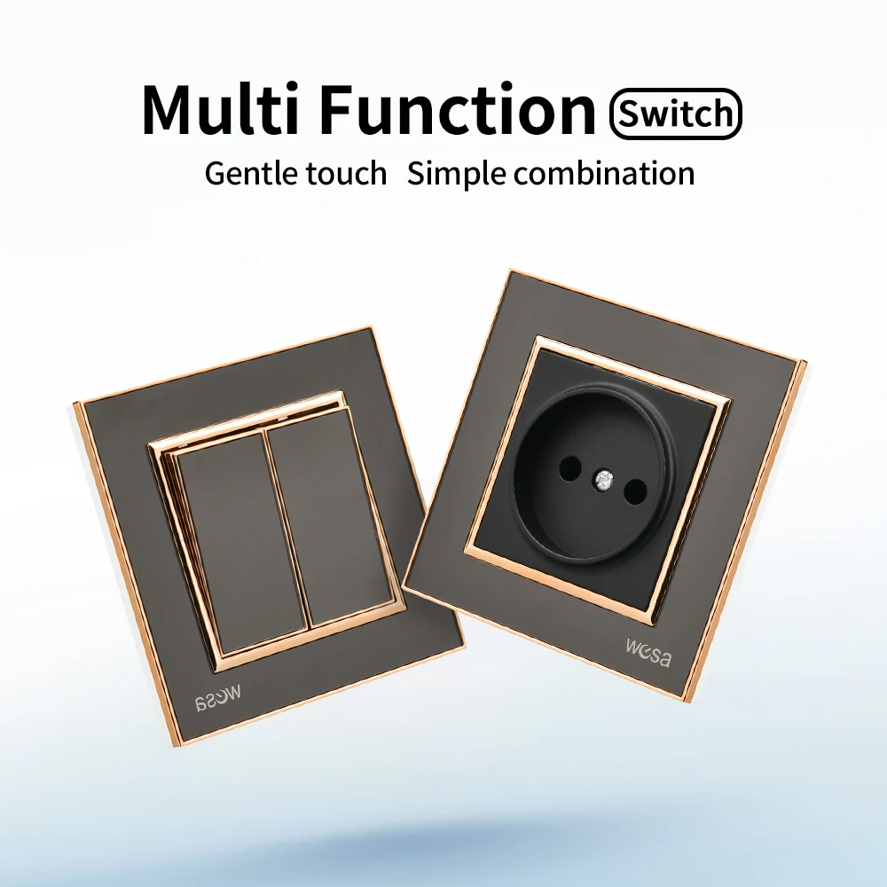 مقابس الطاقة السوداء المقابس المقبس الاتحاد الأوروبي القياسية الكلاسيكية منافذ كهربائية التيار المتناوب 250 فولت لا الأرض الجدار جزءا لا يتجزأ من مقبس مثبطات اللهب #2