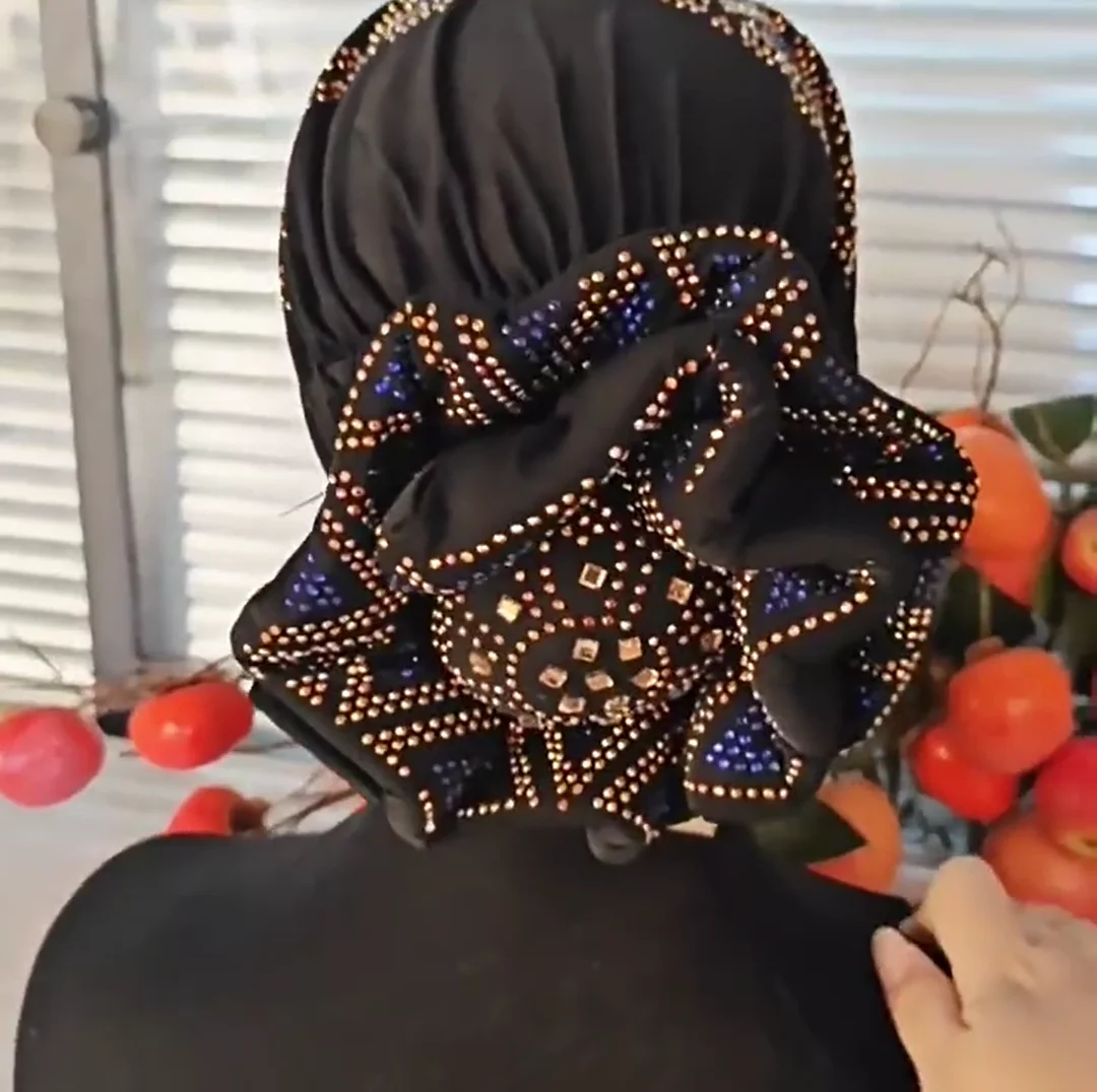 

Rhinestone Flower Underscarf Muslim Hijab Hat Women Bonnet Cap Hair Loss Headscarf Head Wrap Bandanas Headband Turbante Mujer