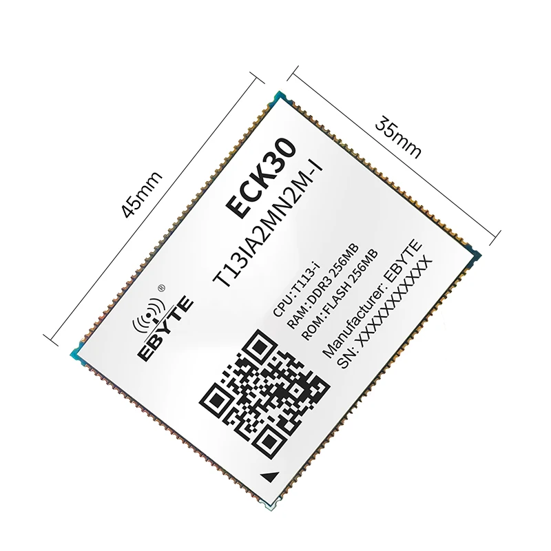 T113-i System On Board CDEBYTE ECK30-T13IA2MN2M-I 256MB DDR3 Linux Core Board ARM Dual-Core A7 4K Decoding Gigabit Ethernet