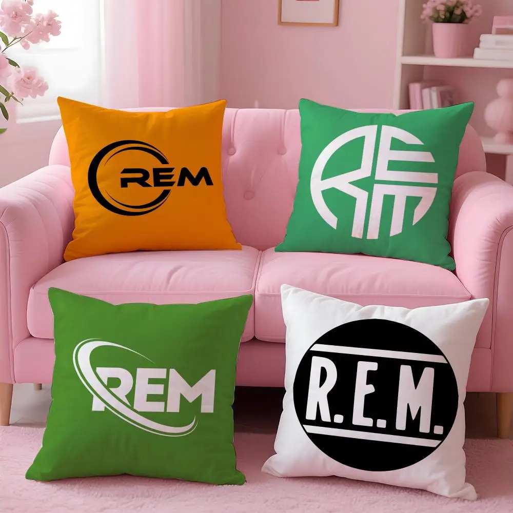 rock R.E.M Cushion Cover Cushion Cover Set 4Pcs 50x50 45x45 40x40 Pillowcase Decorative Sofa Home Decor
