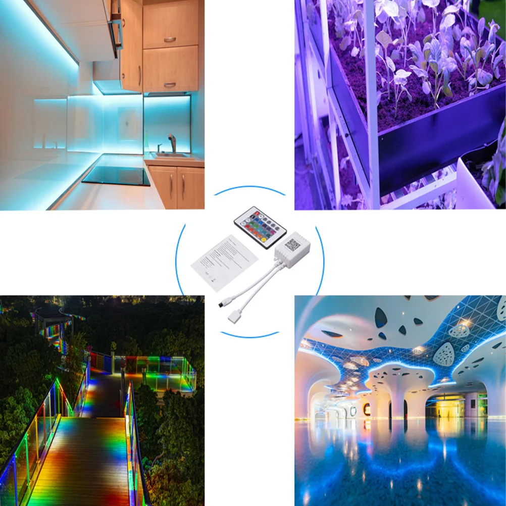 

Rgb Light Strip Remote Controller Receiver Wireless Mobile Phone Control Music Dimmer for LED Tape Light