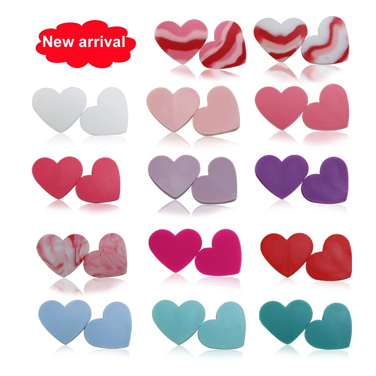 

100Pcs Heart Shape Silicone Beads Baby Nursing Chewable Teething Teether DIY Pacifier Necklace Accessories BPA Free