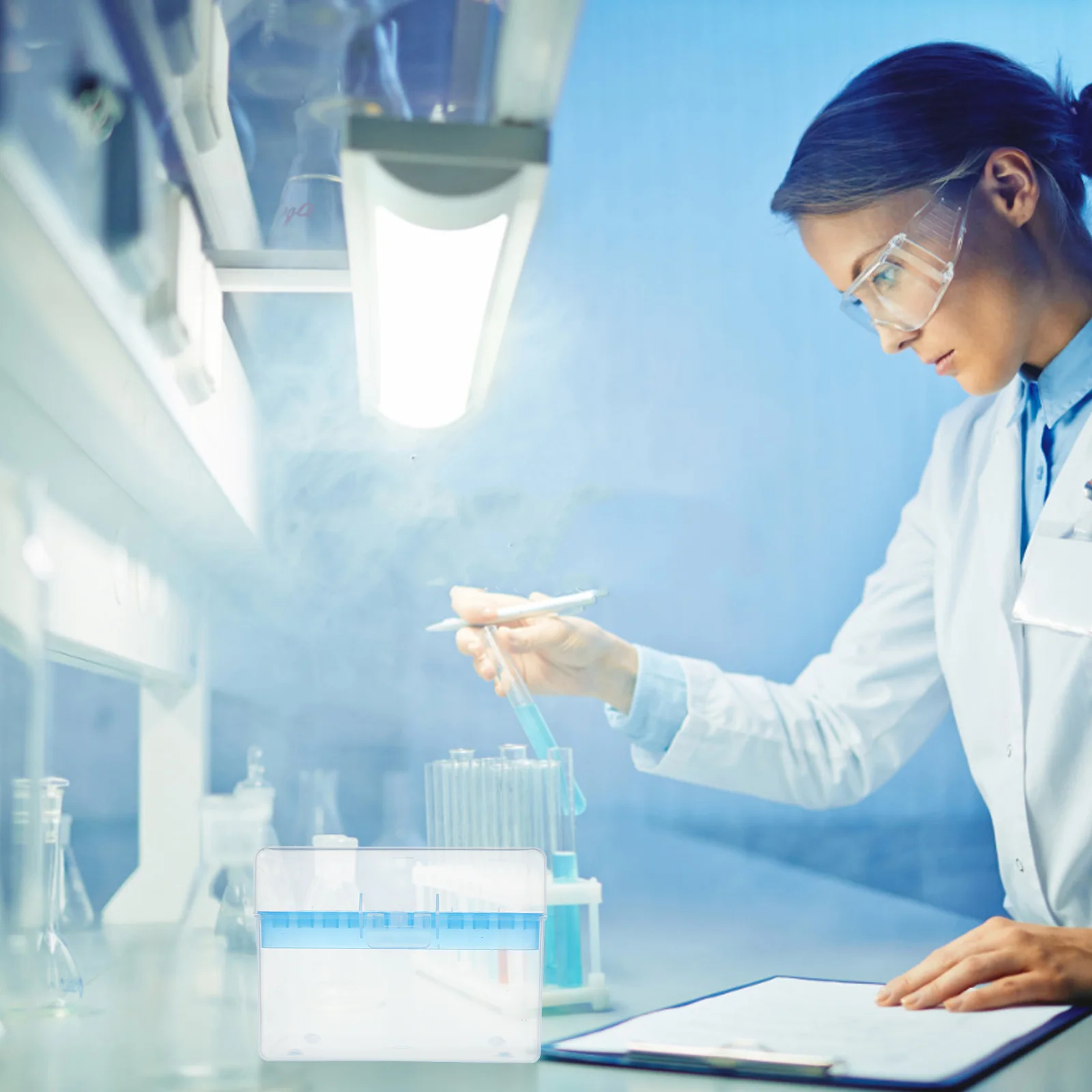 

1Ml Rectangular Laboratory Box Tip Box Rectangular 1000Ul Lab Supplies 12.5X10X10Cm Plastic Portable For Laboratory Use