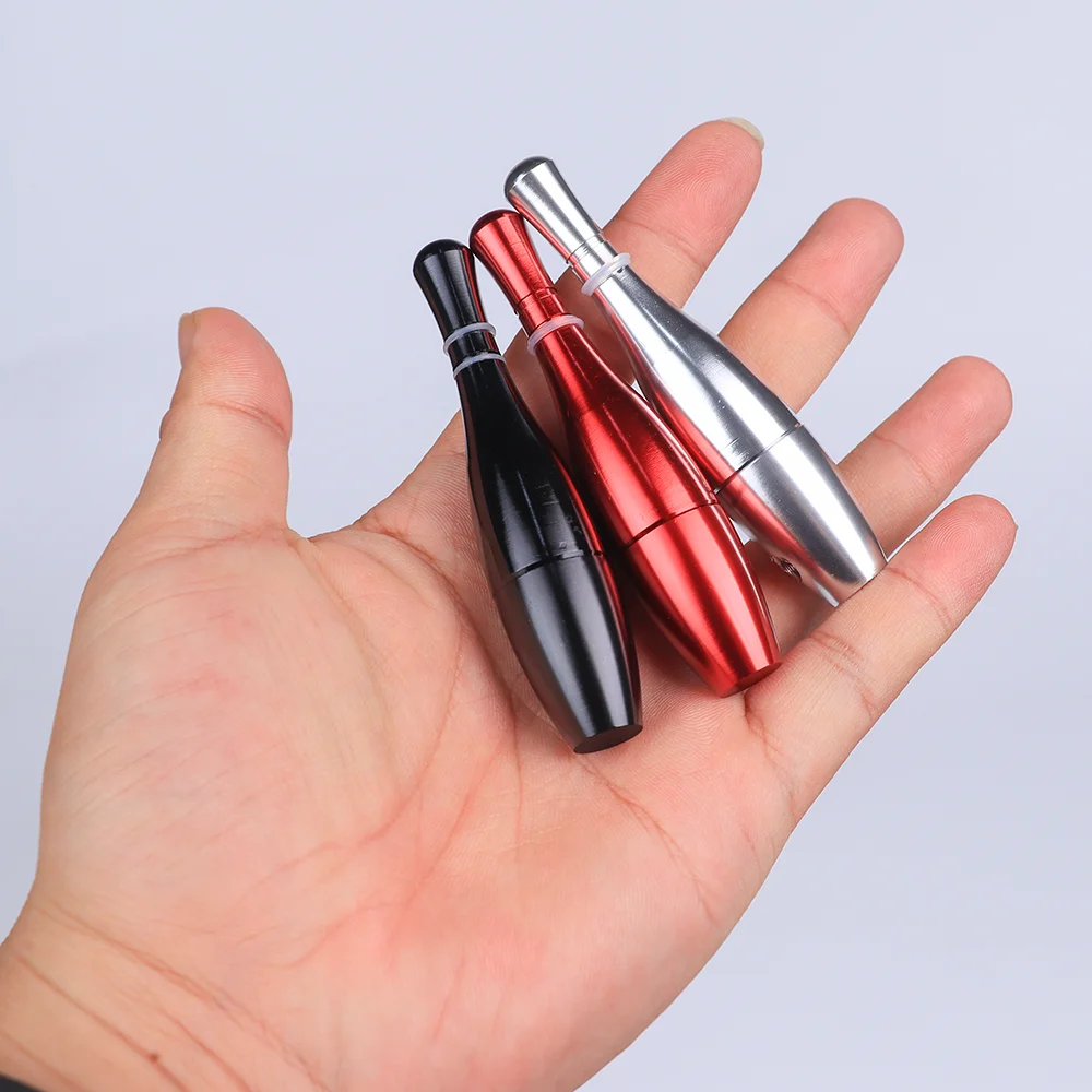 ملحق تدخين على شكل كرة البولينج، هدية عطلة معدنية محمولة قابلة للفصل #6