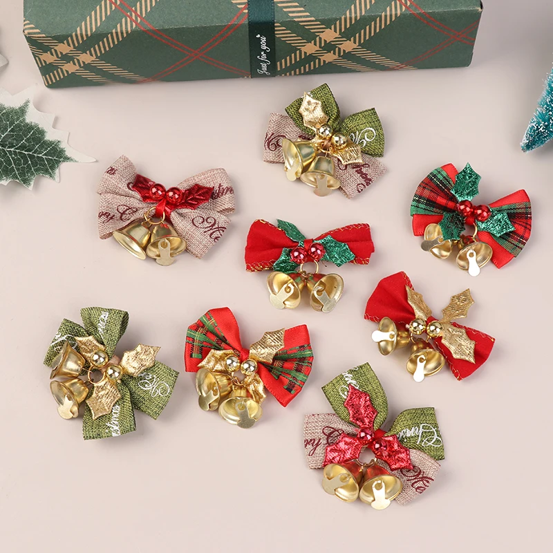 3Pcs Bow Christmas Decorations Xmas Tree Pendant Ornament For Home Room Decor Toy