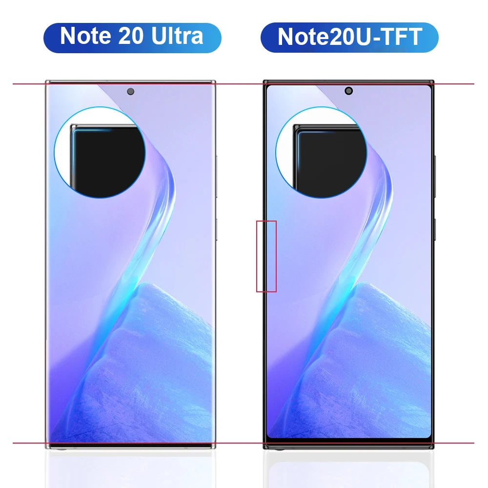 TFT Note 20 Ultra For Samsung Galaxy Note20 Ultra N985F N986B Screen Display Digital Lcd Touch Screen With Frame Parts