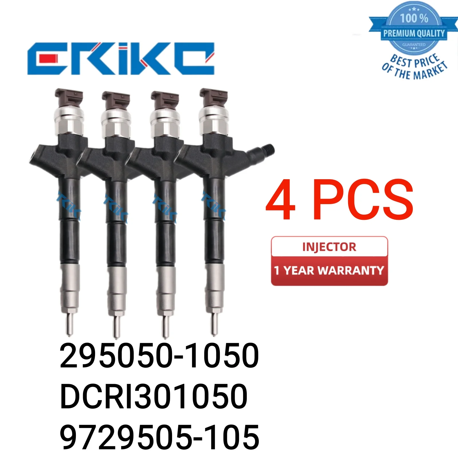 

4 PCS 295050-105# Diesel Fuel Injection 16600-5X30A Common Rail Injectors 295050-1050 DCRI301050 9729505-105 for Toyota